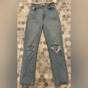 Abercrombie & Fitch Curve Love Ultra High Rise 90s Straight Jean